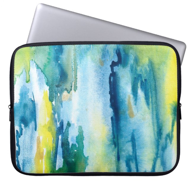 Heller, abstrakter Hintergrund. Wasserfarbe  Laptopschutzhülle (Vorderseite)