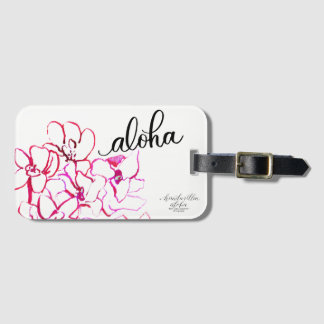 Heller Aloha Orchideen-Blumen-Gepäck-Umbau Gepäckanhänger