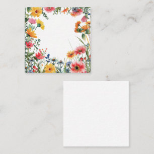 Heller Blumengarten Mitteilungskarte