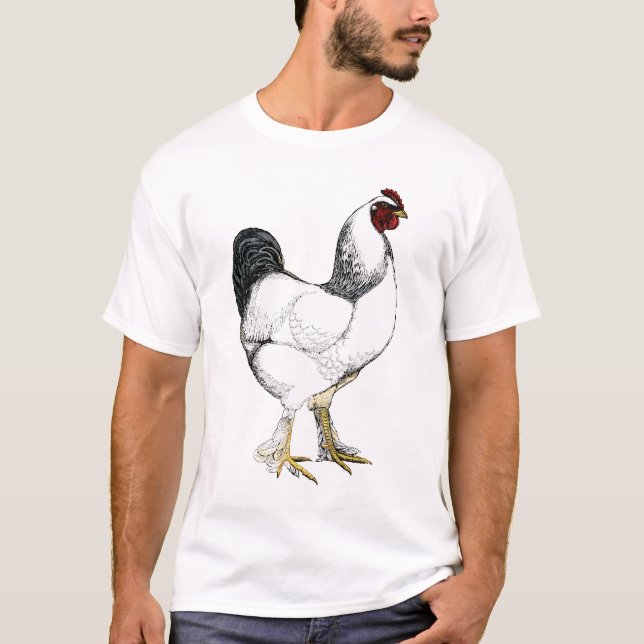 Heller Brahma Hahn-Geflügel-Bauers-Huhn-Koch T-Shirt (Vorderseite)