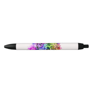 Heller bunter Aquarell-Schnee-Leopard Kugelschreiber