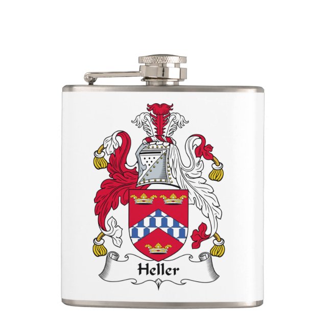 Heller Familienwappen Flachmann (Vorderseite)