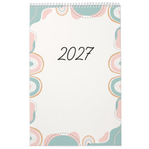 Heller Farbiger 12-Monate-Wandkalender Kalender