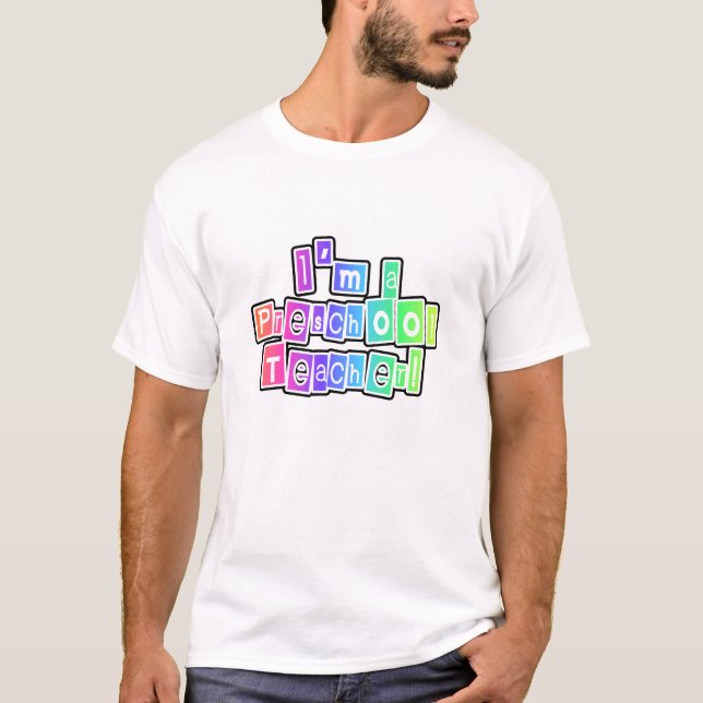 Heller Farbvorschule-Lehrer T-Shirt (Vorderseite)