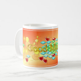 Heller, fröhlicher und glücklicher Tag Guten Morge Kaffeetasse