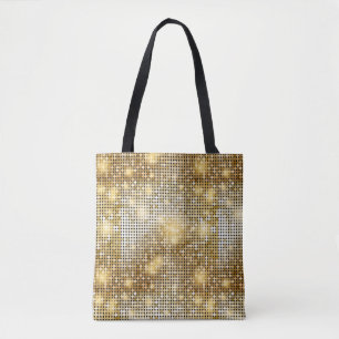 Heller funkelnder goldener tasche