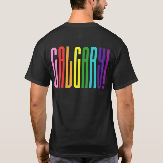 Heller Gay Pride LGBT des Regenbogen-Text-LGBTQ T-Shirt (Rückseite)