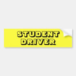 Heller gelber Studenten-Fahrer-Autoaufkleber Autoaufkleber