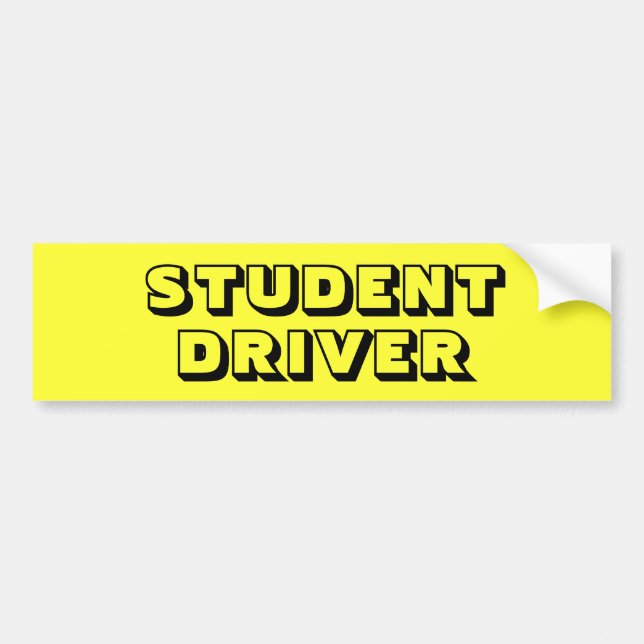 Heller gelber Studenten-Fahrer-Autoaufkleber Autoaufkleber (Vorne)