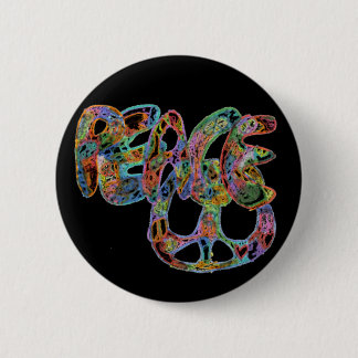Heller Graffiti-Entwurfs-Friedensknopf Button