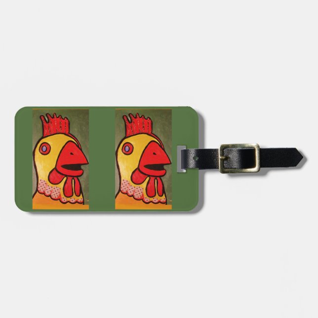 Heller Huhn-Gepäckanhänger Gepäckanhänger (Vorderseite horizontal)