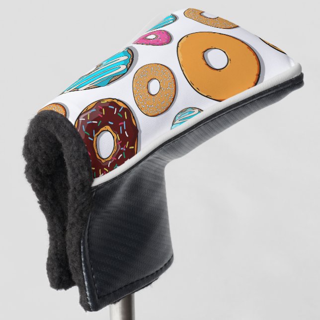 Heller Krapfen-wunderliches Muster Golf Headcover (3/4 Vorderseite)