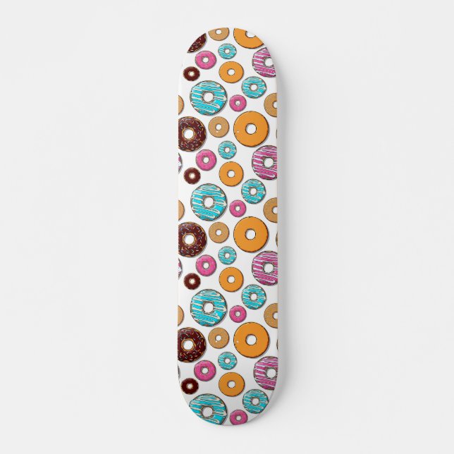 Heller Krapfen-wunderliches Muster Skateboard (Vorne)