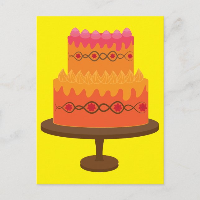 Heller Kuchen Postkarte (Vorderseite)