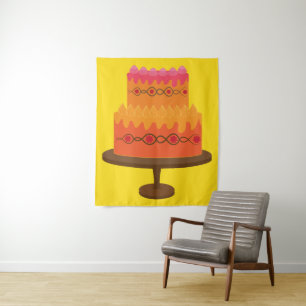 Heller Kuchen Wandteppich
