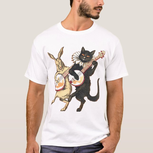 Heller kurzer T - Shirt die Hülse der Kaninchen-u. (Vorderseite)