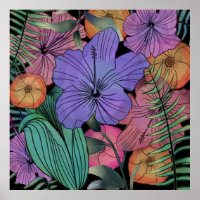 Heller lila Hibiskus Tropenblumengarten