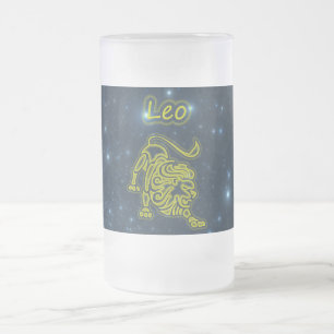 Heller Löwe Mattglas Bierglas