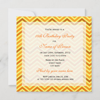 Heller, moderner, trendiger, sonniger Zickzack Geb Einladung