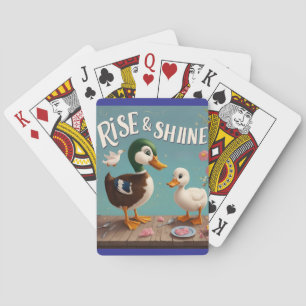 Heller Morgen mit Enten Spielkarten