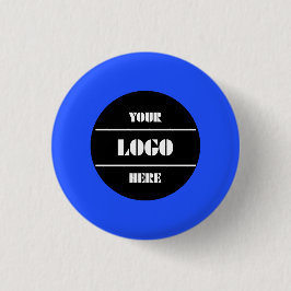Heller neonblauer personalisierter Kreisabzeichen- Button