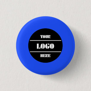 Heller neonblauer personalisierter Kreisabzeichen- Button