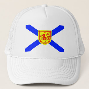 Heller Neuschottland Kanada 🇨🇦 Flaggen-Weiß Truckerkappe