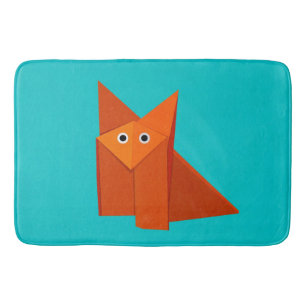 Heller niedlicher Origami Fox Badematte