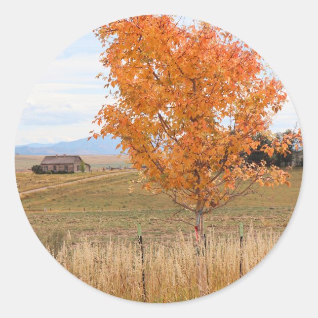 Heller Oktober  Runder Aufkleber (Vorderseite)