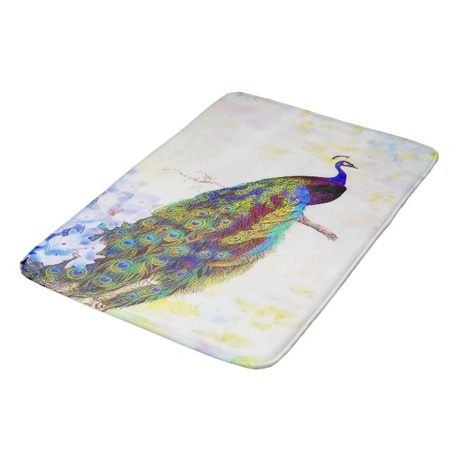 Heller Pfau Badematte (Schrägansicht)