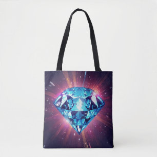 Heller pixeliger Diamant  Tasche