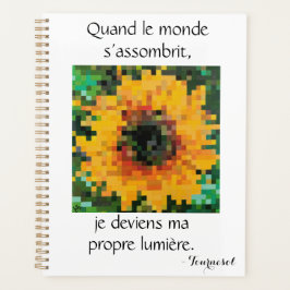 Heller pixeliger Sonnenblume Planer