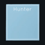 Heller Pop des Personalisierten Farbzeichens, blau Notizblock<br><div class="desc">Dieses moderne Notizblock zeichnet sich durch eine helle Farbe und Ihre Personalisierung an der Spitze aus. Verwenden Sie die Vorlage,  um Ihren benutzerdefinierten Text hinzuzufügen.</div>