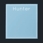 Heller Pop des Personalisierten Farbzeichens, blau Notizblock<br><div class="desc">Dieses moderne Notizblock zeichnet sich durch eine helle Farbe und Ihre Personalisierung an der Spitze aus. Verwenden Sie die Vorlage,  um Ihren benutzerdefinierten Text hinzuzufügen.</div>