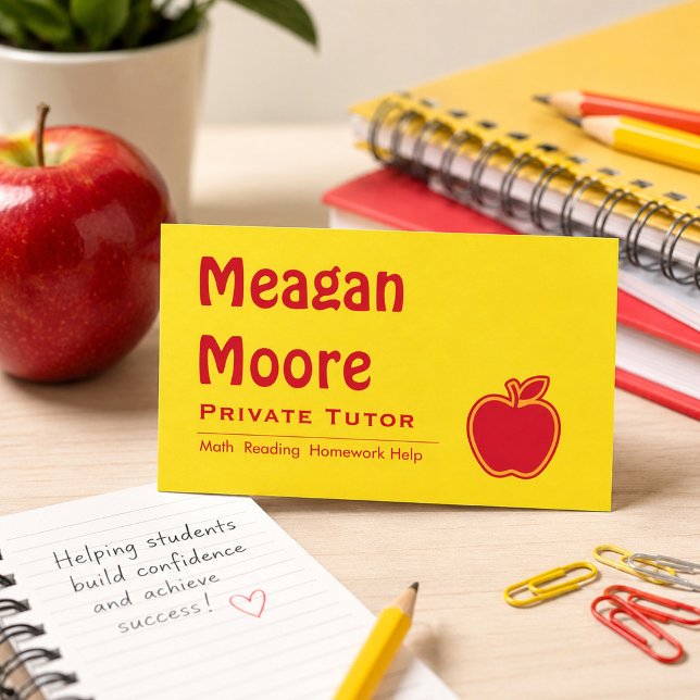 Heller privater Apple-Tutor  Visitenkarte (Von Creator hochgeladen)