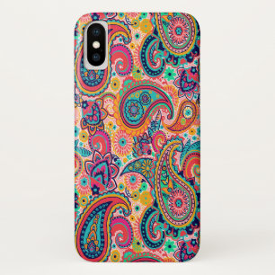Heller Regenbogen Paisley iPhone X Hülle