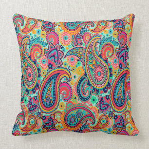 Heller Regenbogen Paisley Kissen