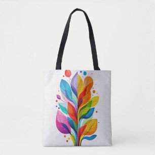 Heller Regenbogenbaum Des Lebens Abstrakte Grafik Tasche