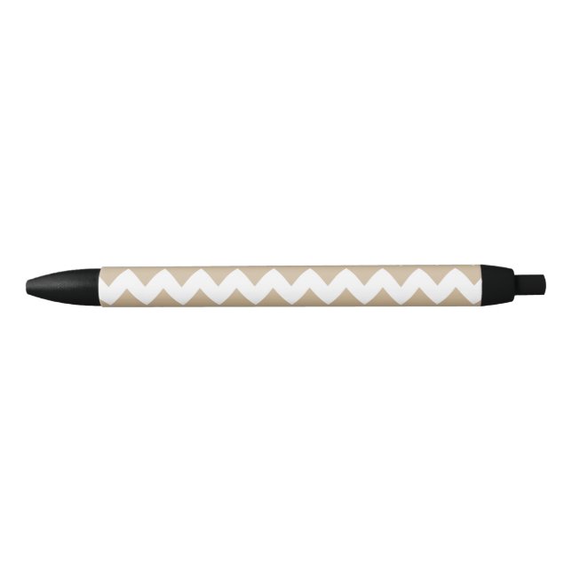 Heller Retro bunter moderner Zickzack Zickzack Kugelschreiber (Vorderseite)
