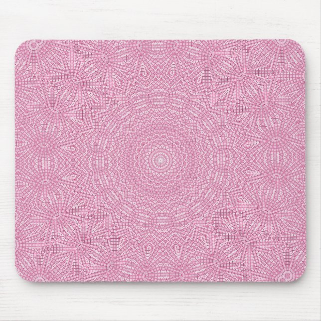 Heller rosa Fraktalmusterentwurf Mousepad (Vorne)