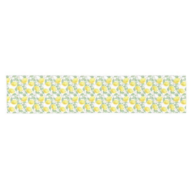 Heller, schöner Tischläufer mit Lemons-Druck (Horizontal)