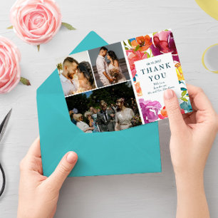 Heller Sommer elegante Hochzeit "Danke"-Karte Save The Date