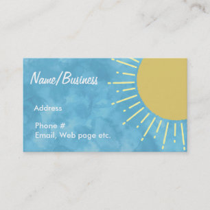 Heller Sonnenschein im blauen Himmel Custom Visitenkarte