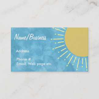 Heller Sonnenschein im blauen Himmel Custom Visitenkarte