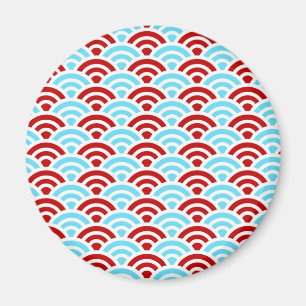 Heller Spaß-aquamariner Türkis-rote Magnet