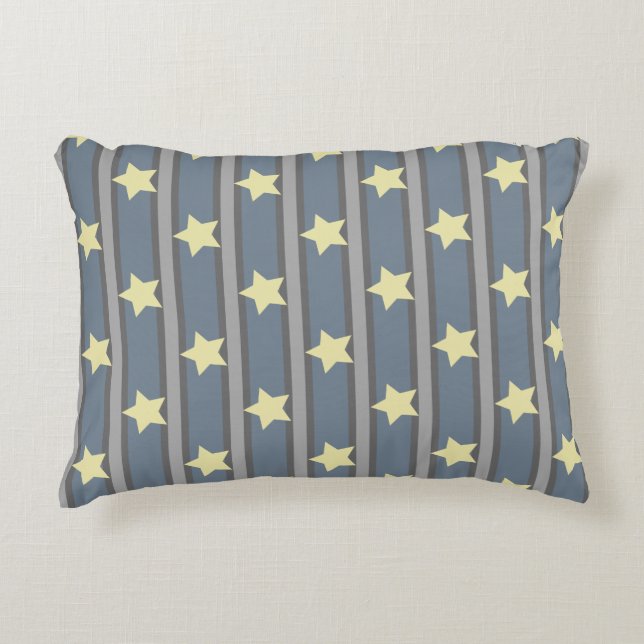 Heller Star Streifen Dekokissen (Vorderseite)