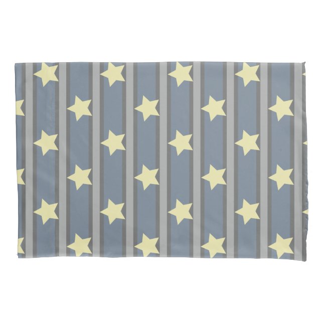 Heller Star Streifen Kissenbezug (Vorderseite)