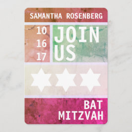 Heller Star von David Bat Mitzvah Einladung