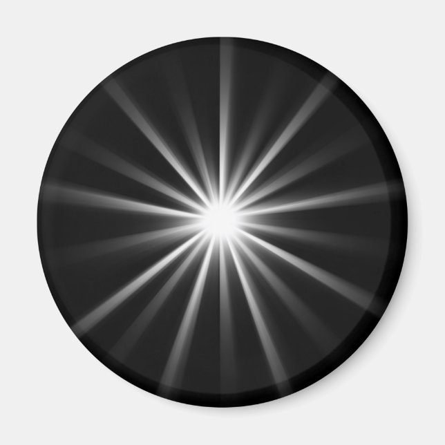 heller Stern im dunklen Raum Magnet (Vorne)