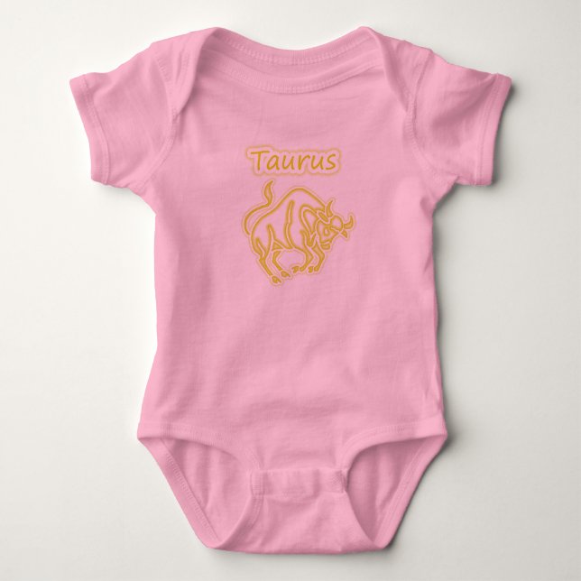 Heller Stier Baby Strampler (Vorderseite)
